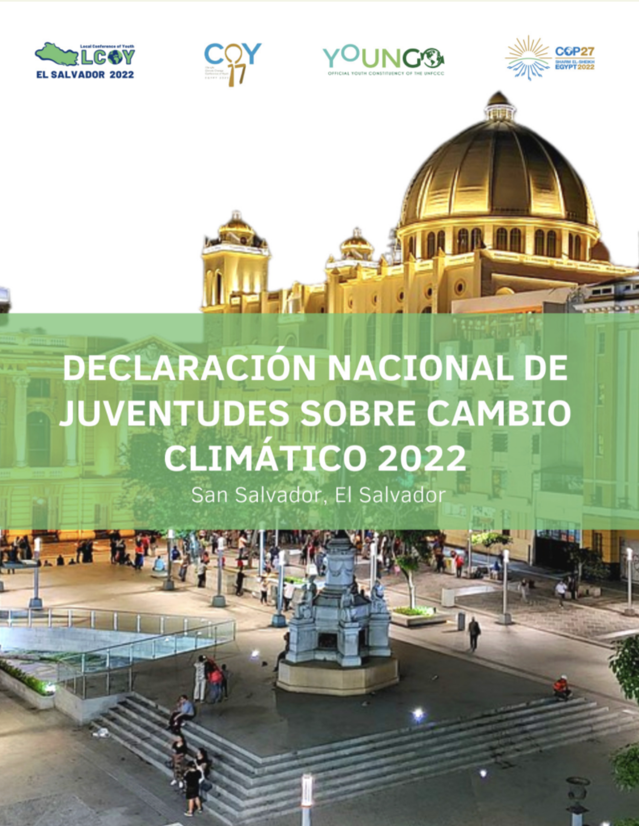 Portada Declaración Nacional de Juventudes sobre Cambio Climático 2022